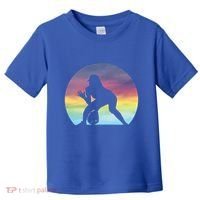 S Softball Player Silhouette Softball Lover Gift Toddler T-Shirt thumb 0