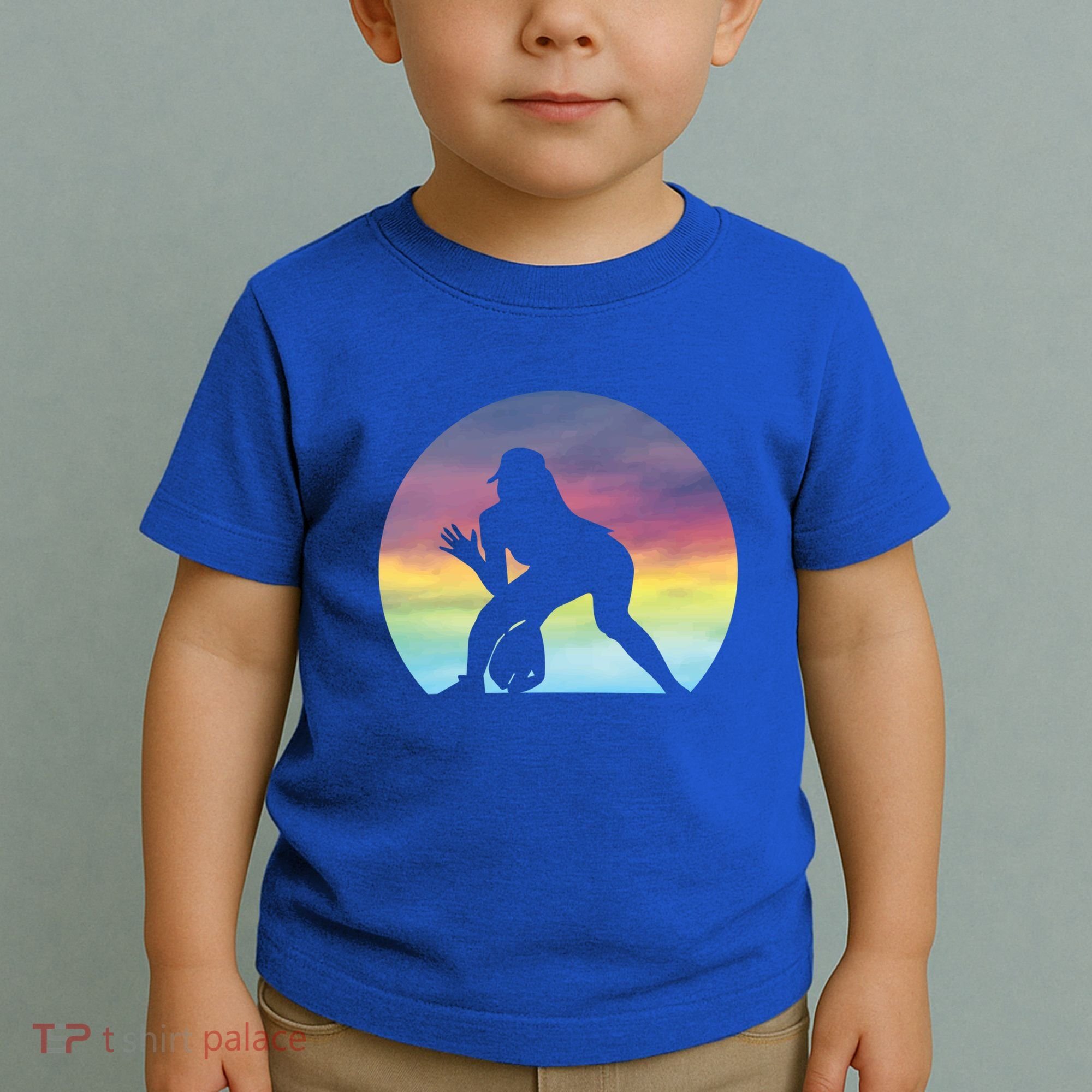 S Softball Player Silhouette Softball Lover Gift Toddler T-Shirt