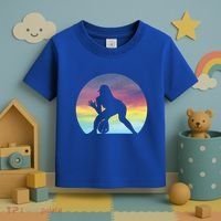 S Softball Player Silhouette Softball Lover Gift Toddler T-Shirt thumb 3