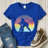 S Softball Player Silhouette Softball Lover Gift Women's T-Shirt thumb 3
