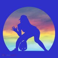 S Softball Player Silhouette Softball Lover Gift Women's T-Shirt thumb 6