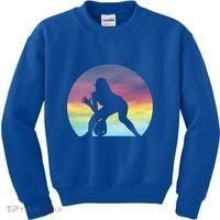 S Softball Player Silhouette Softball Lover Gift Kids Sweatshirt thumb 0