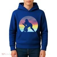 S Softball Player Silhouette Softball Lover Gift Kids Hoodie thumb 4