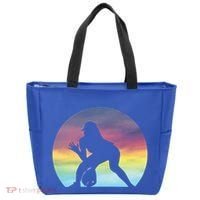 S Softball Player Silhouette Softball Lover Gift Tote Bag thumb 0