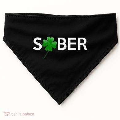 Sober Saint Patrick's Day Alcoholics AA NA Anonymous 12 Step USA-Made Doggie Bandana
