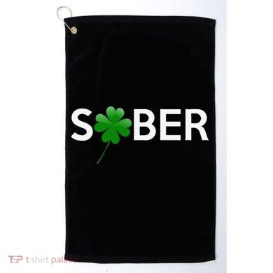 Sober Saint Patrick's Day Alcoholics AA NA Anonymous 12 Step Golf Towel