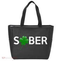 Sober Saint Patrick's Day Alcoholics AA NA Anonymous 12 Step Tote Bag thumb 0
