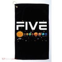 Solar System Planets Five 5 Years Old 5th Birthday Girl Boy Golf Towel thumb 0