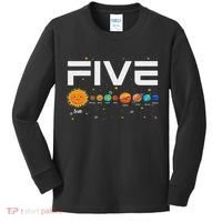 Solar System Planets Five 5 Years Old 5th Birthday Girl Boy Kids Long Sleeve Shirt thumb 0