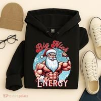 SantaS Swole Patrol Big Nick Energy Fun Christmas Hoodie thumb 4