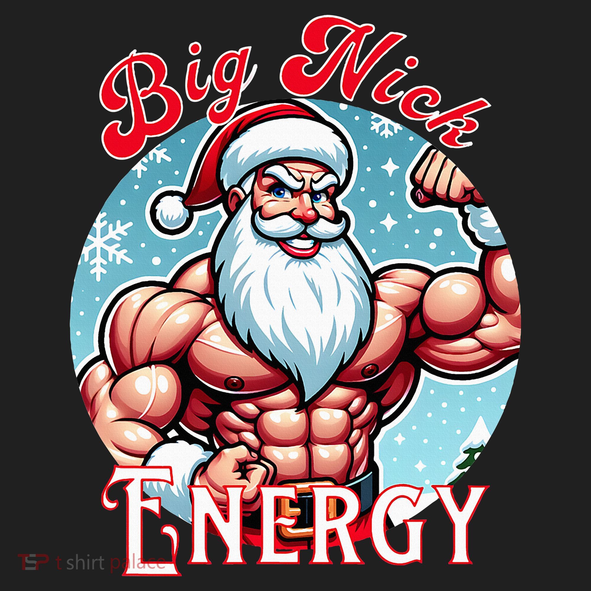 SantaS Swole Patrol Big Nick Energy Fun Christmas Beanie