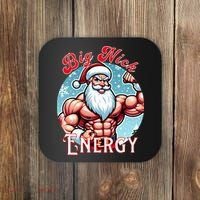 SantaS Swole Patrol Big Nick Energy Fun Christmas Coaster thumb 0