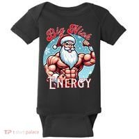 SantaS Swole Patrol Big Nick Energy Fun Christmas Baby Bodysuit thumb 0