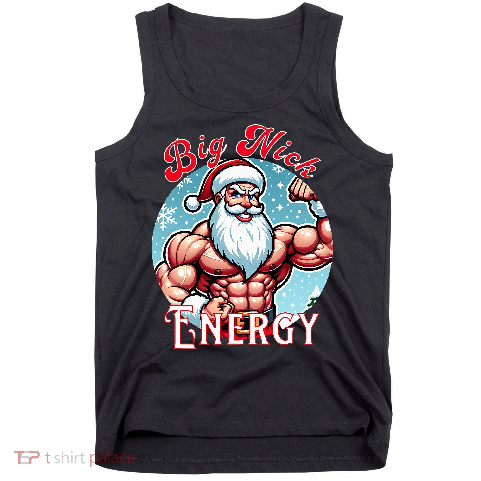 SantaS Swole Patrol Big Nick Energy Fun Christmas Tank Top