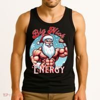 SantaS Swole Patrol Big Nick Energy Fun Christmas Tank Top thumb 3