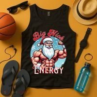 SantaS Swole Patrol Big Nick Energy Fun Christmas Tank Top thumb 4