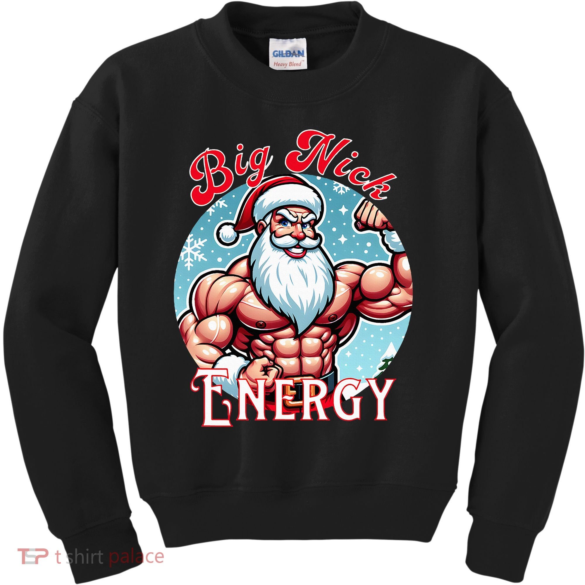 SantaS Swole Patrol Big Nick Energy Fun Christmas Kids Sweatshirt