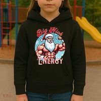 SantaS Swole Patrol Big Nick Energy Fun Christmas Kids Hoodie thumb 3