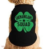 Shenanigans Squad Proud Irish St Patricks Day Green Shamrock Doggie Tank thumb 0