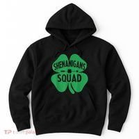 Shenanigans Squad Proud Irish St Patricks Day Green Shamrock Hoodie thumb 0