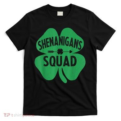 Shenanigans Squad Proud Irish St Patricks Day Green Shamrock T-Shirt