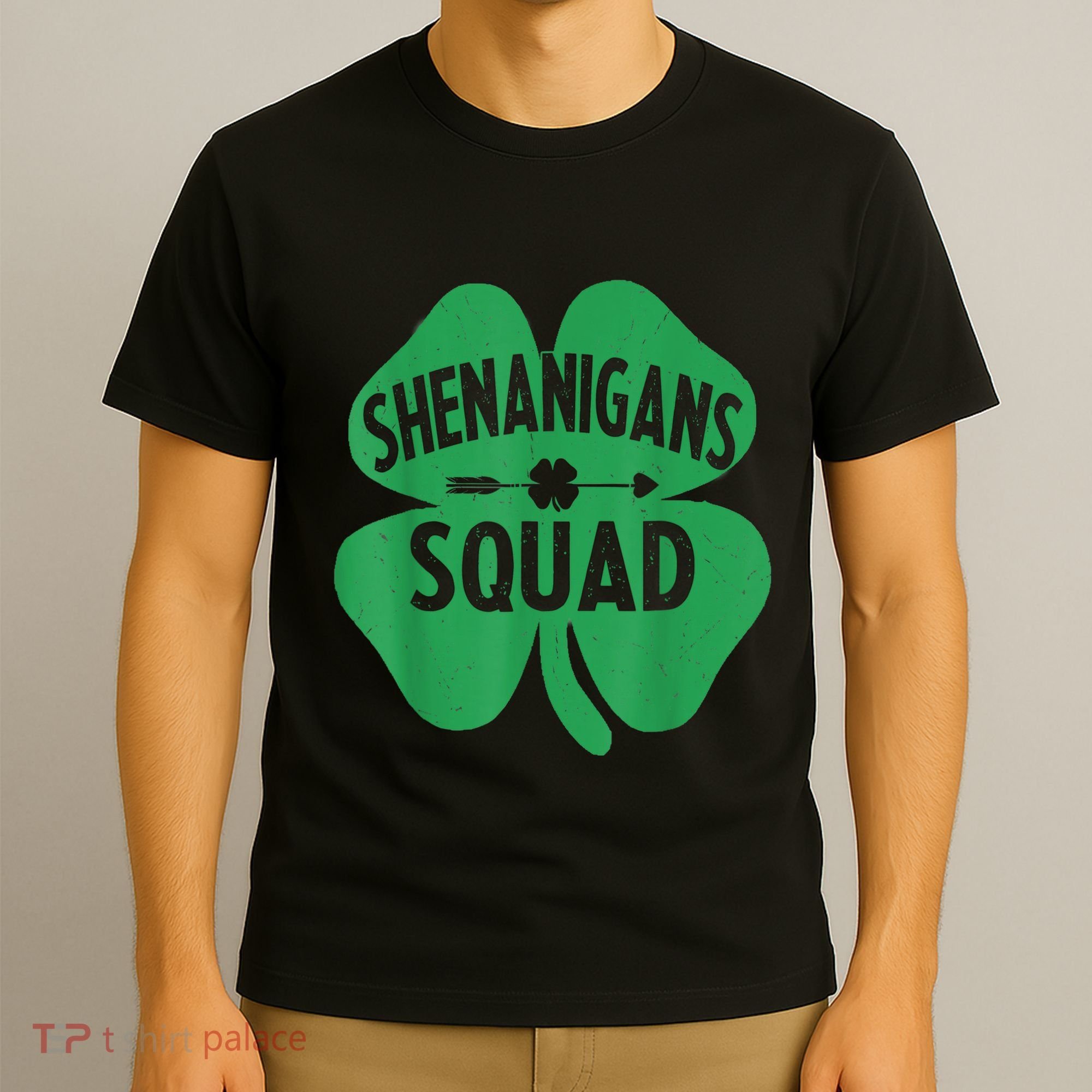 Shenanigans Squad Proud Irish St Patricks Day Green Shamrock T-Shirt