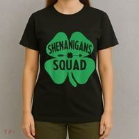 Shenanigans Squad Proud Irish St Patricks Day Green Shamrock T-Shirt thumb 4