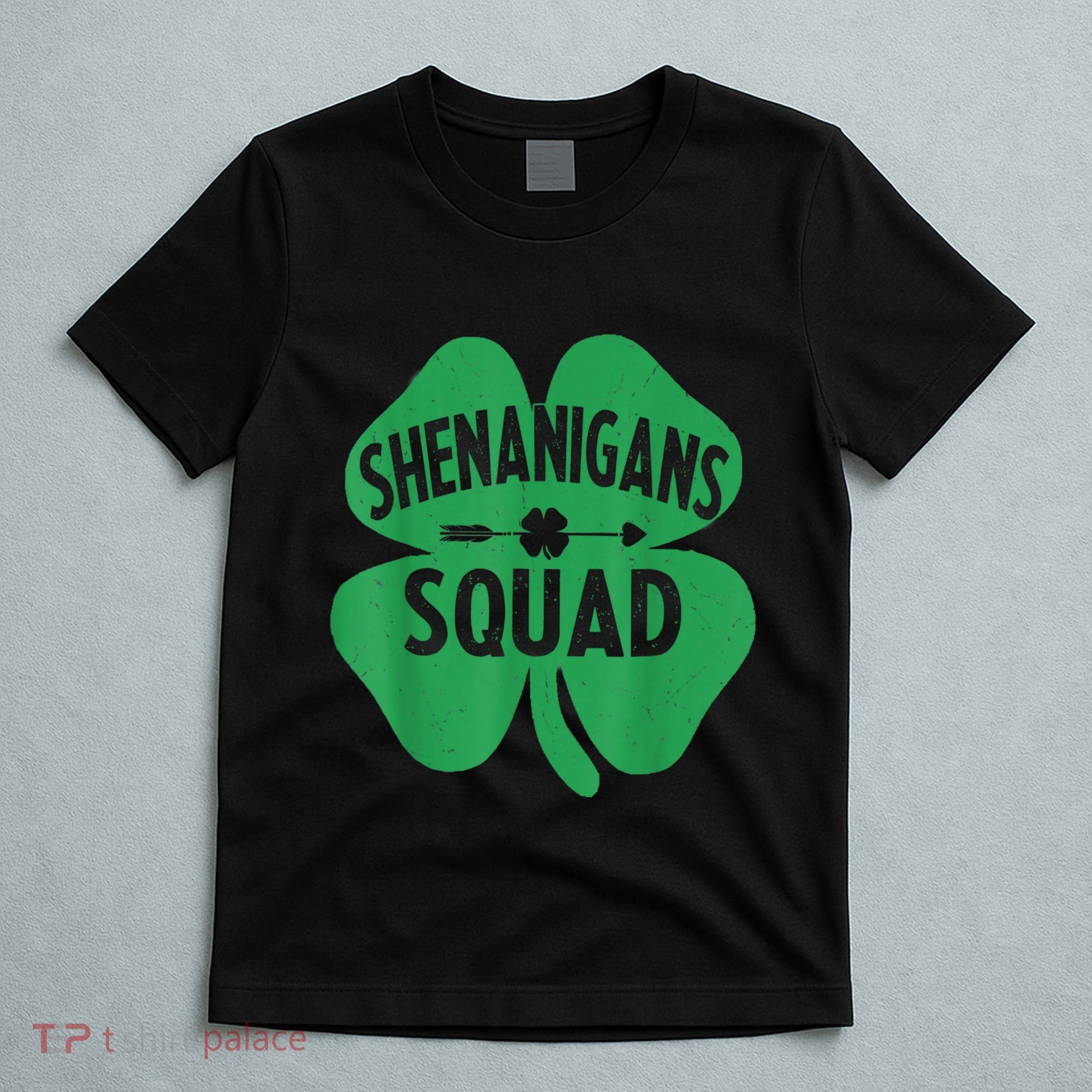 Shenanigans Squad Proud Irish St Patricks Day Green Shamrock T-Shirt