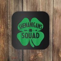 Shenanigans Squad Proud Irish St Patricks Day Green Shamrock Coaster thumb 0