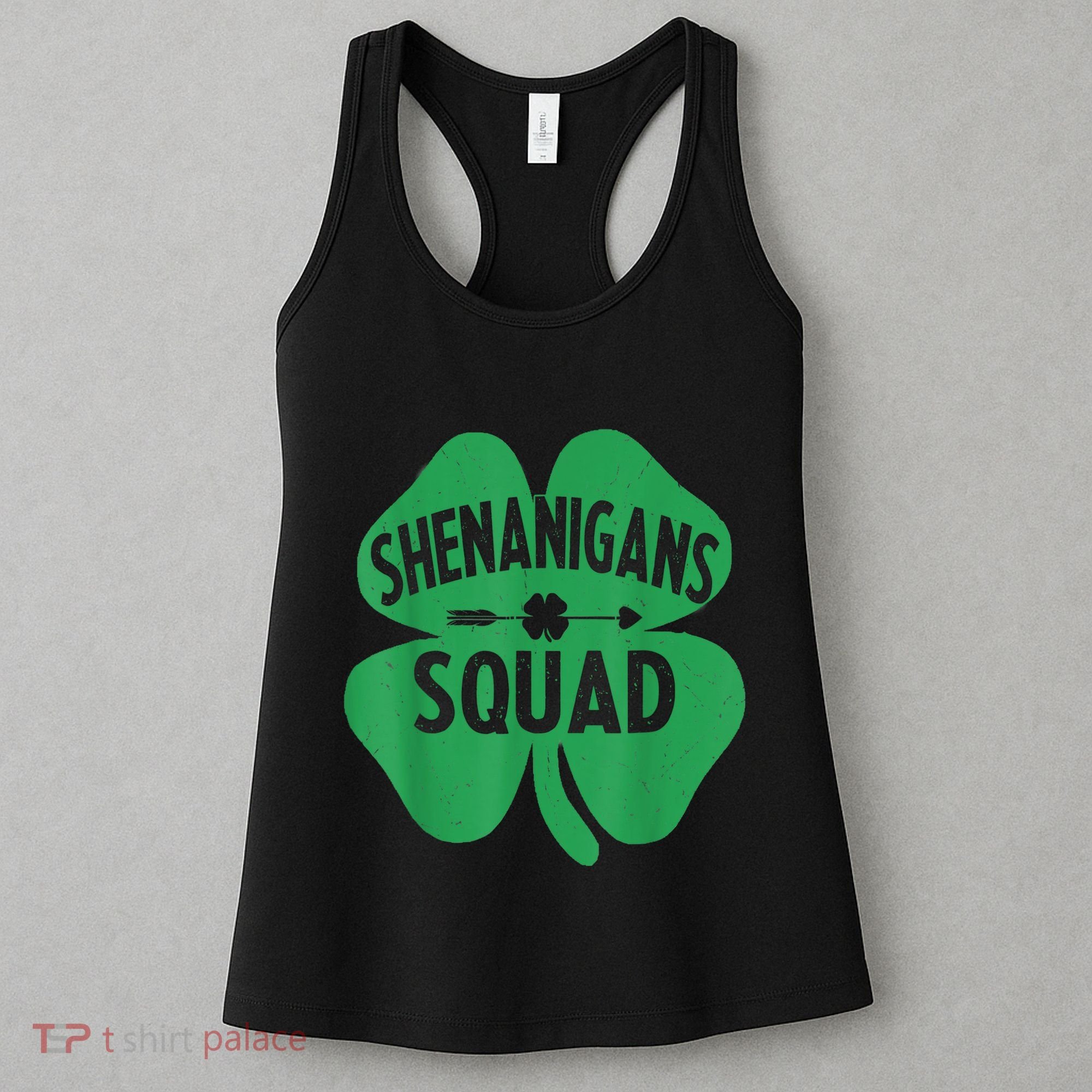 Shenanigans Squad Proud Irish St Patricks Day Green Shamrock Women's Tank Top