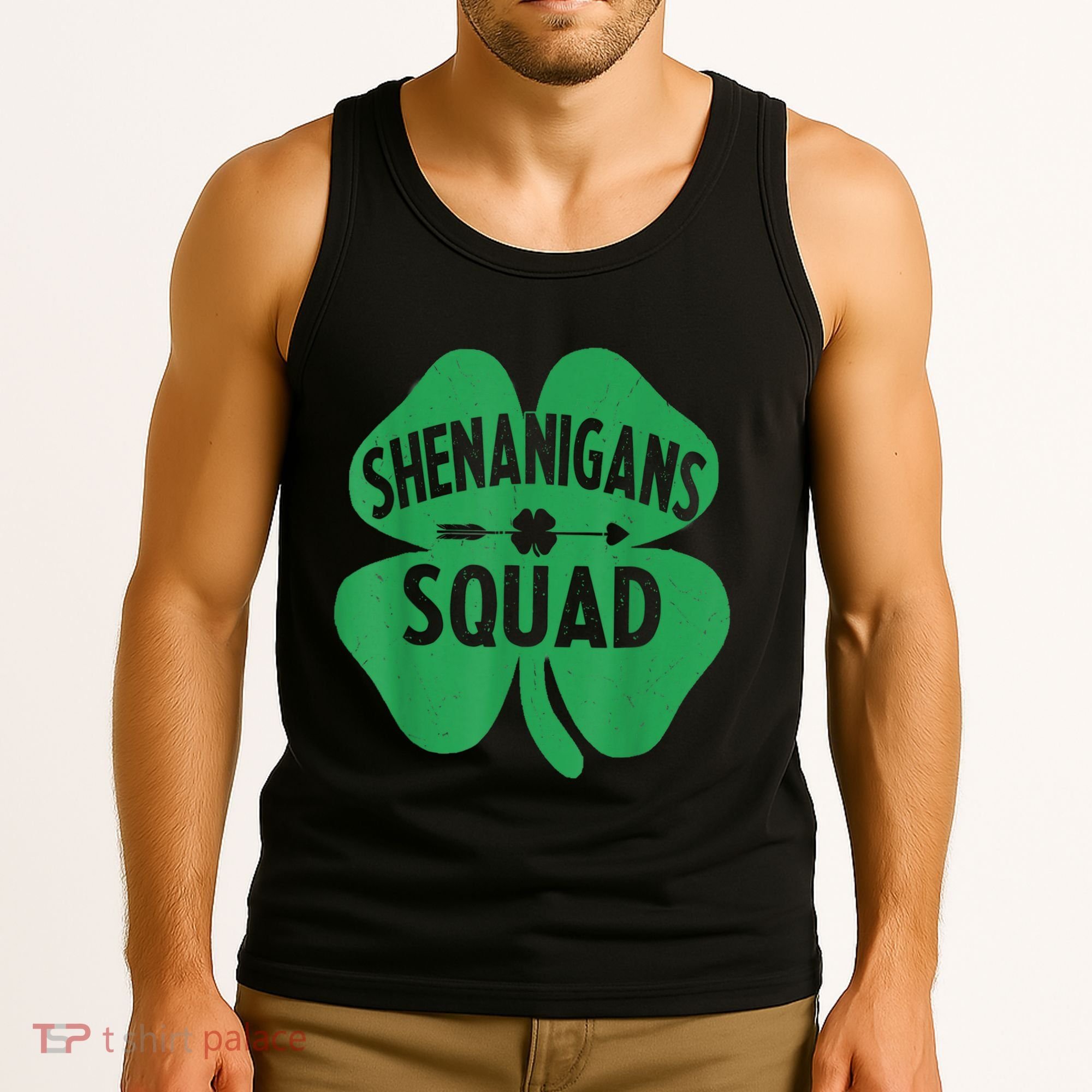 Shenanigans Squad Proud Irish St Patricks Day Green Shamrock Tank Top