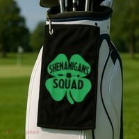 Shenanigans Squad Proud Irish St Patricks Day Green Shamrock Golf Towel thumb 2