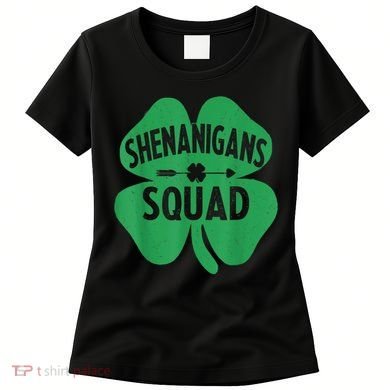 Shenanigans Squad Proud Irish St Patricks Day Green Shamrock Women's T-Shirt