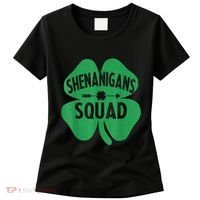 Shenanigans Squad Proud Irish St Patricks Day Green Shamrock Women's T-Shirt thumb 0