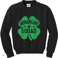 Shenanigans Squad Proud Irish St Patricks Day Green Shamrock Kids Sweatshirt thumb 0
