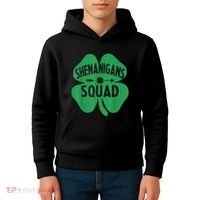 Shenanigans Squad Proud Irish St Patricks Day Green Shamrock Kids Hoodie thumb 4