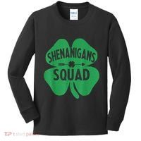 Shenanigans Squad Proud Irish St Patricks Day Green Shamrock Kids Long Sleeve Shirt thumb 0