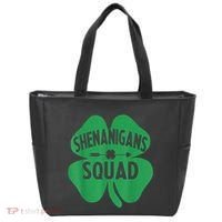 Shenanigans Squad Proud Irish St Patricks Day Green Shamrock Tote Bag thumb 0