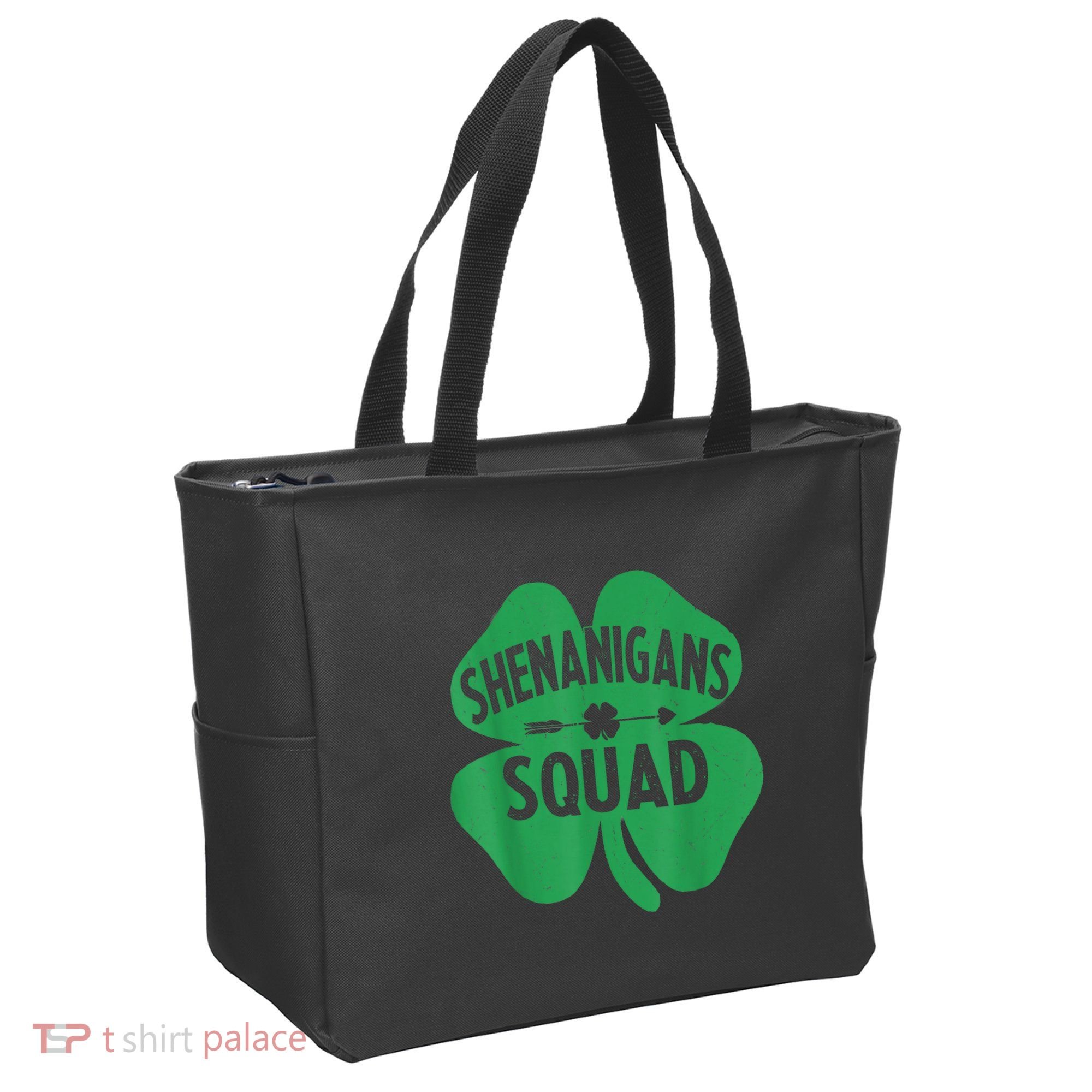 Shenanigans Squad Proud Irish St Patricks Day Green Shamrock Tote Bag