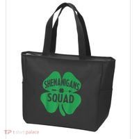 Shenanigans Squad Proud Irish St Patricks Day Green Shamrock Tote Bag thumb 3