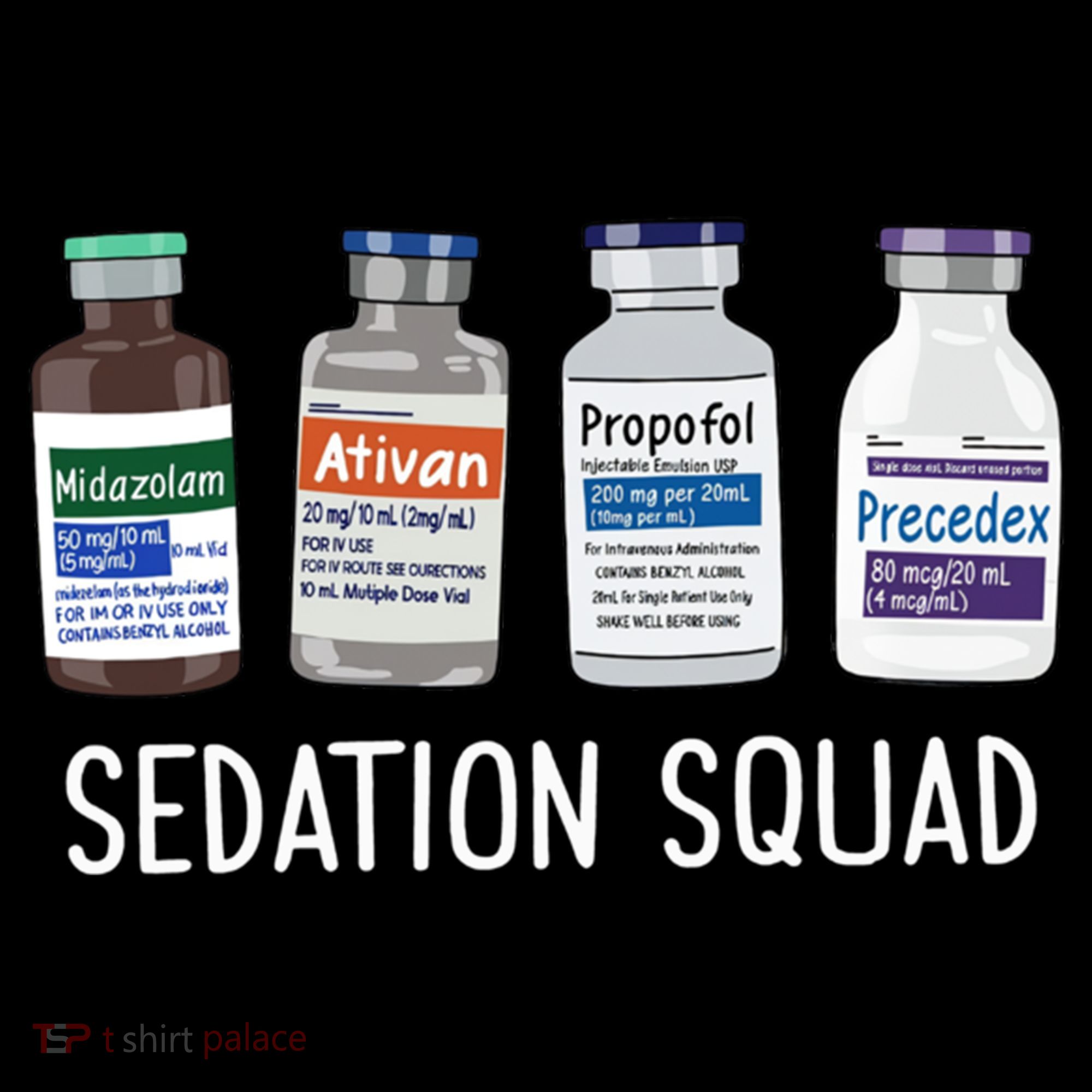 Sedation Squad Pharmacology Crna Icu Nurse Appreciation Gift Women's Hoodie