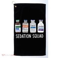 Sedation Squad Pharmacology Crna Icu Nurse Appreciation Gift Golf Towel thumb 0