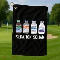 Sedation Squad Pharmacology Crna Icu Nurse Appreciation Gift Golf Towel thumb 1