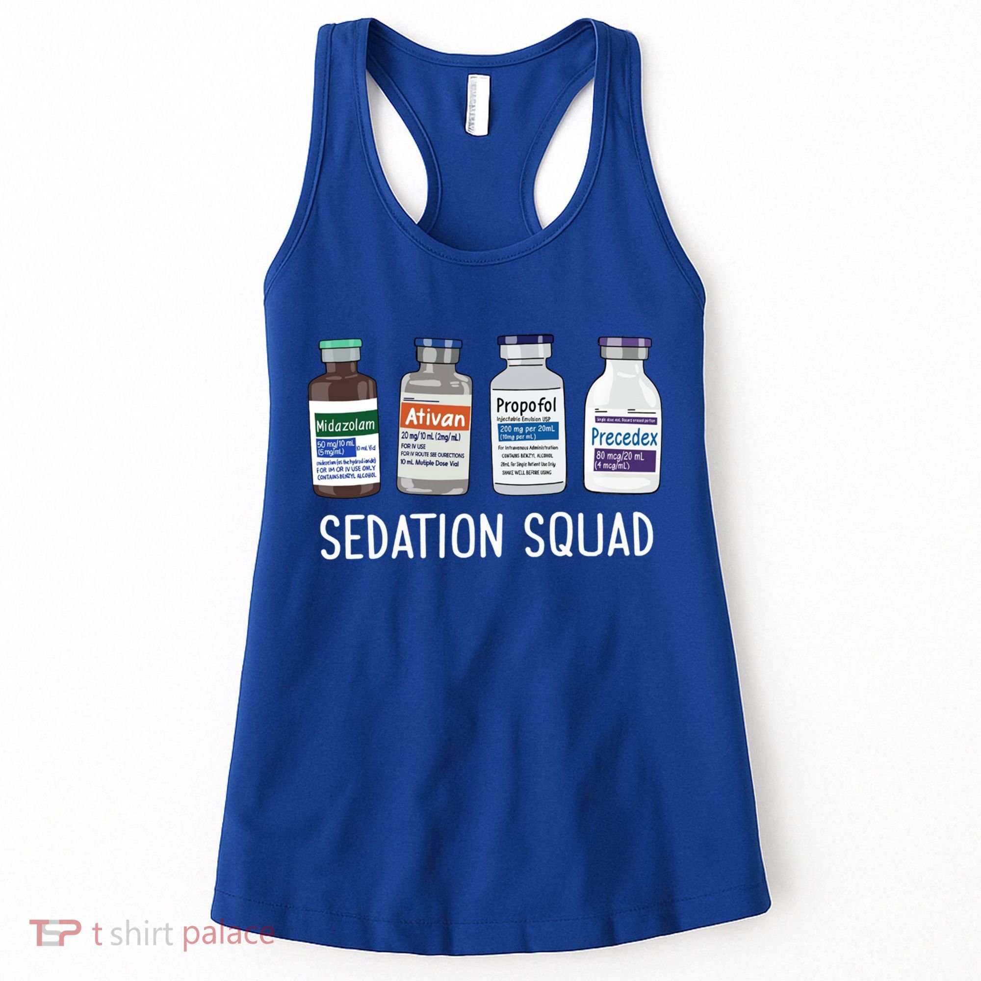 Sedation Squad Pharmacology Crna Icu Nurse Appreciation Gift Women's Tank Top
