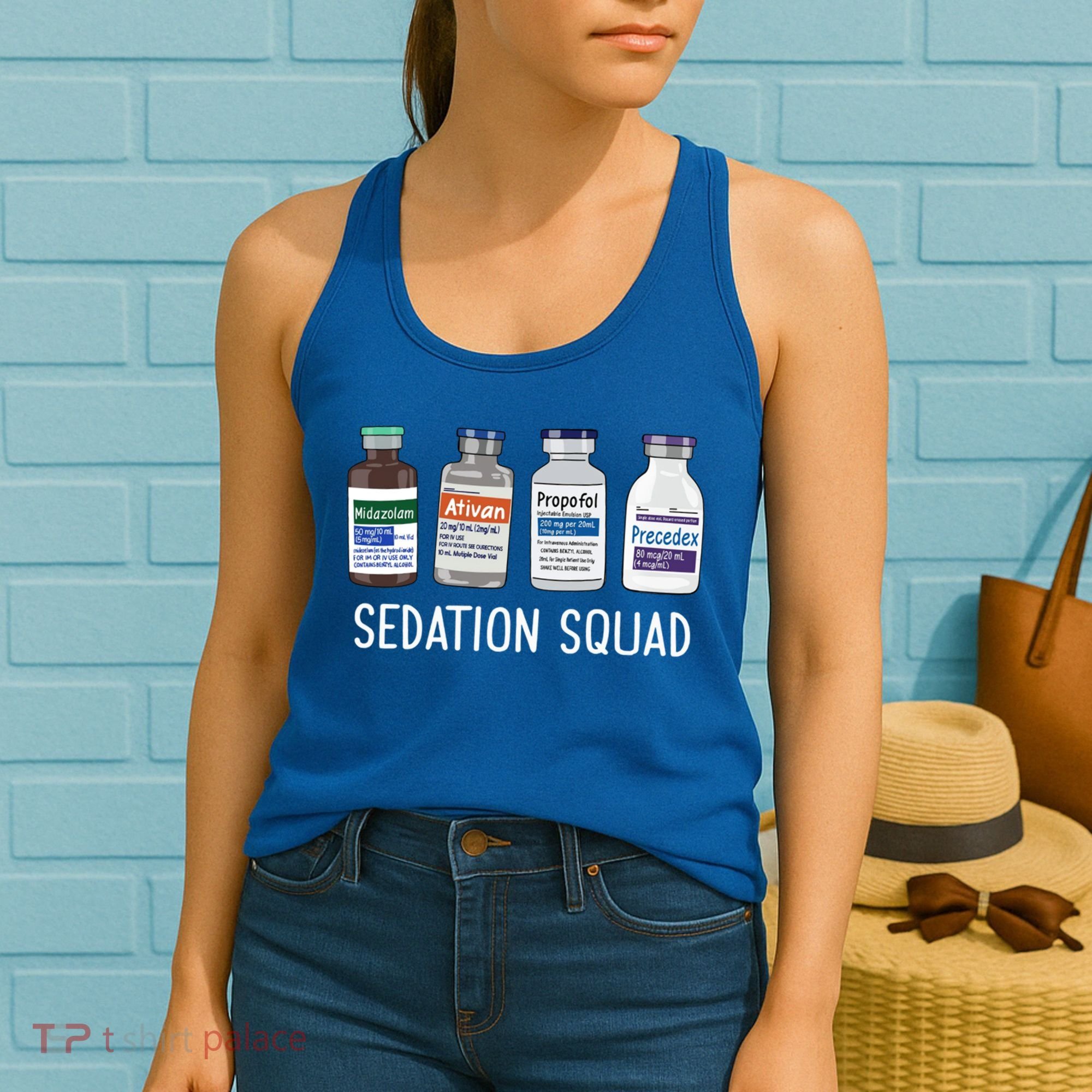 Sedation Squad Pharmacology Crna Icu Nurse Appreciation Gift Women's Tank Top