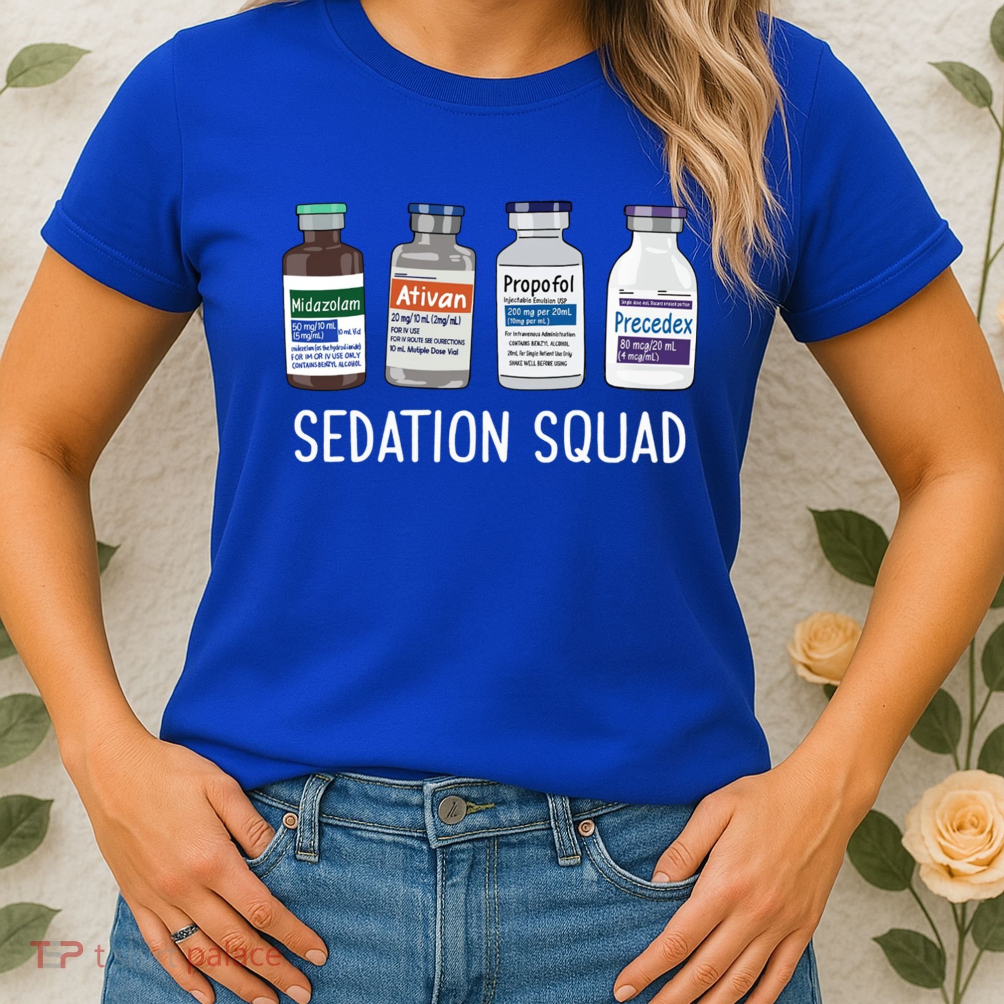 Sedation Squad Pharmacology Crna Icu Nurse Appreciation Gift Women's T-Shirt
