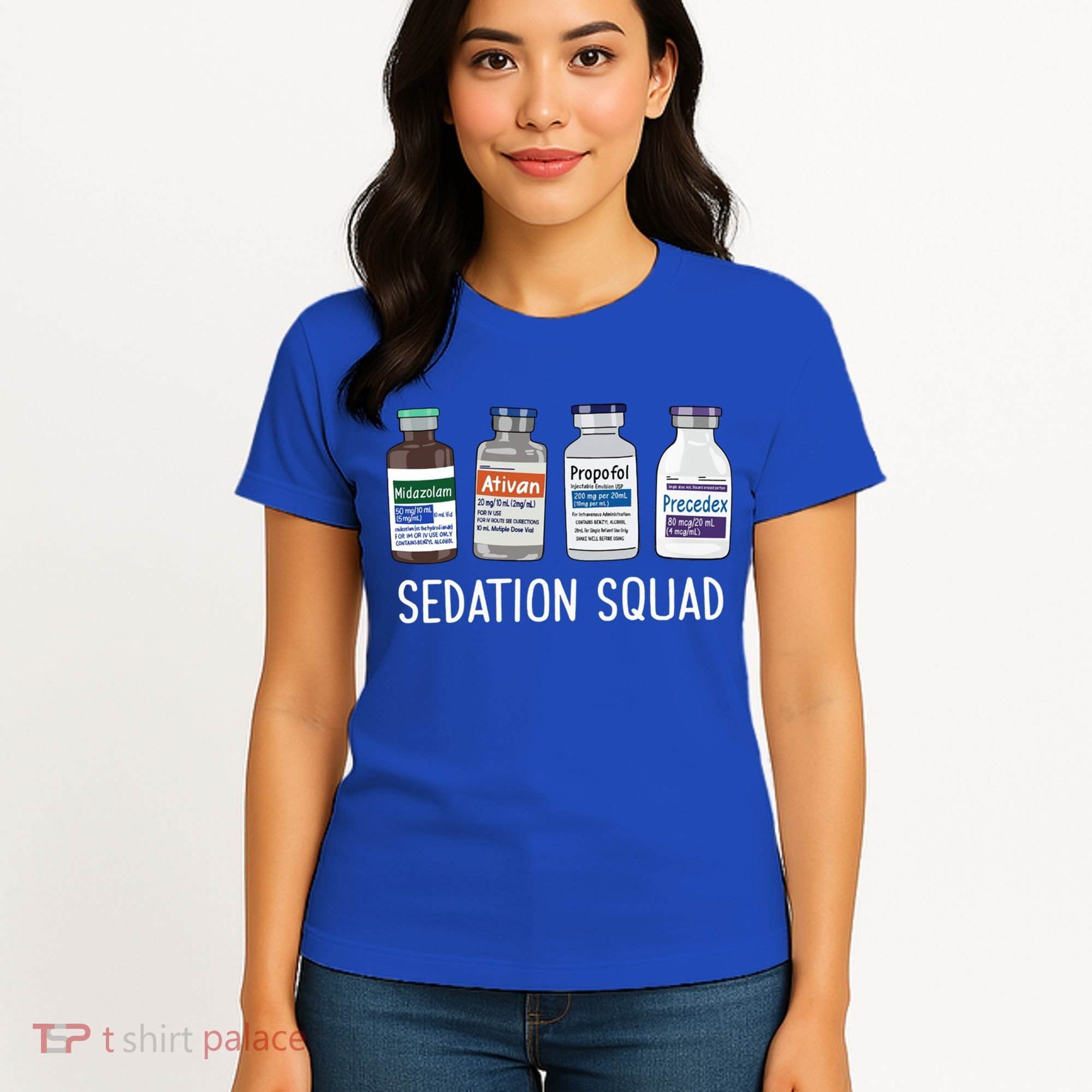 Sedation Squad Pharmacology Crna Icu Nurse Appreciation Gift Women's T-Shirt