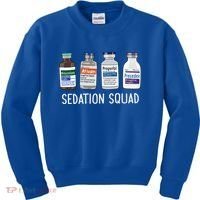 Sedation Squad Pharmacology Crna Icu Nurse Appreciation Gift Kids Sweatshirt thumb 0