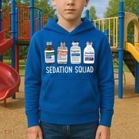 Sedation Squad Pharmacology Crna Icu Nurse Appreciation Gift Kids Hoodie thumb 2