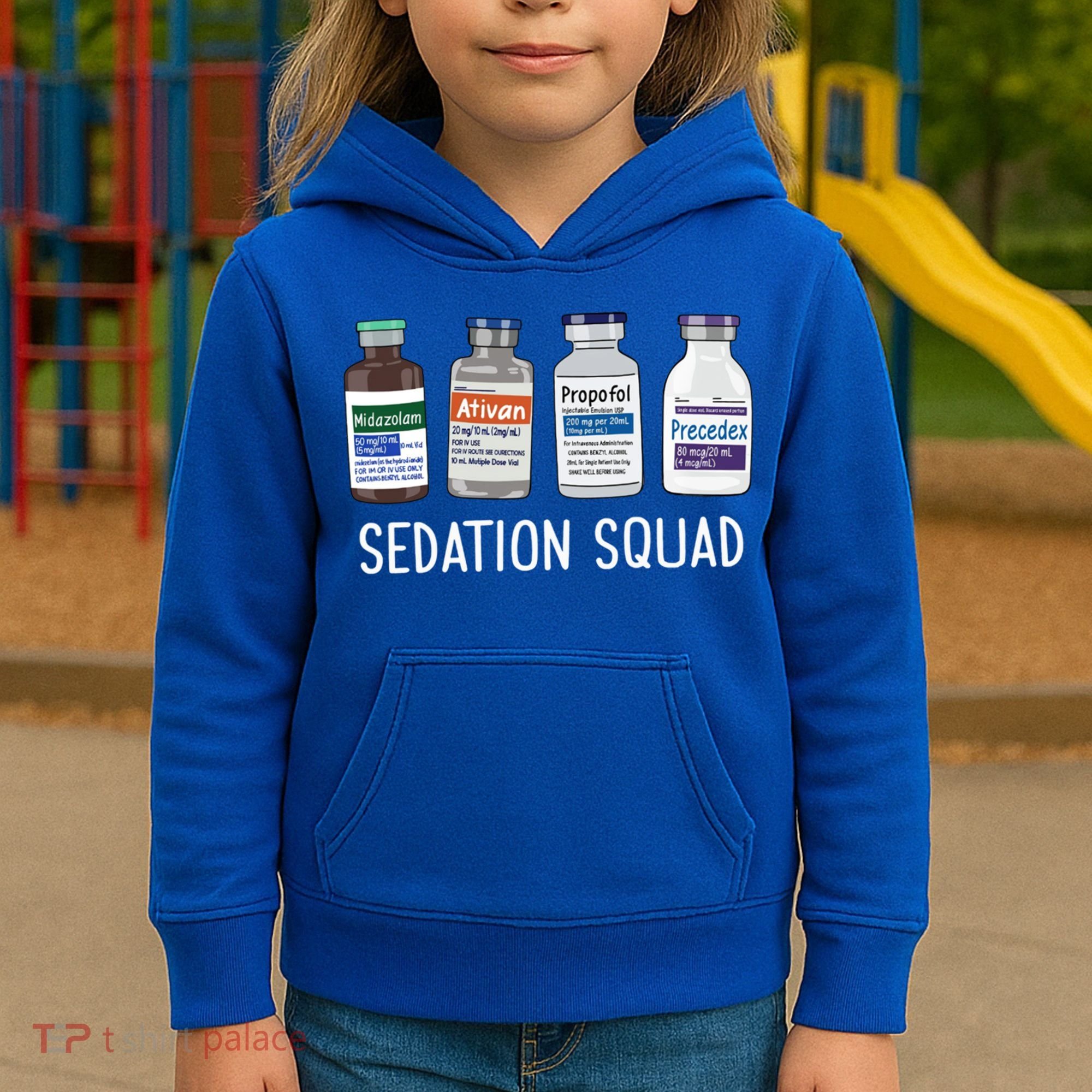 Sedation Squad Pharmacology Crna Icu Nurse Appreciation Gift Kids Hoodie